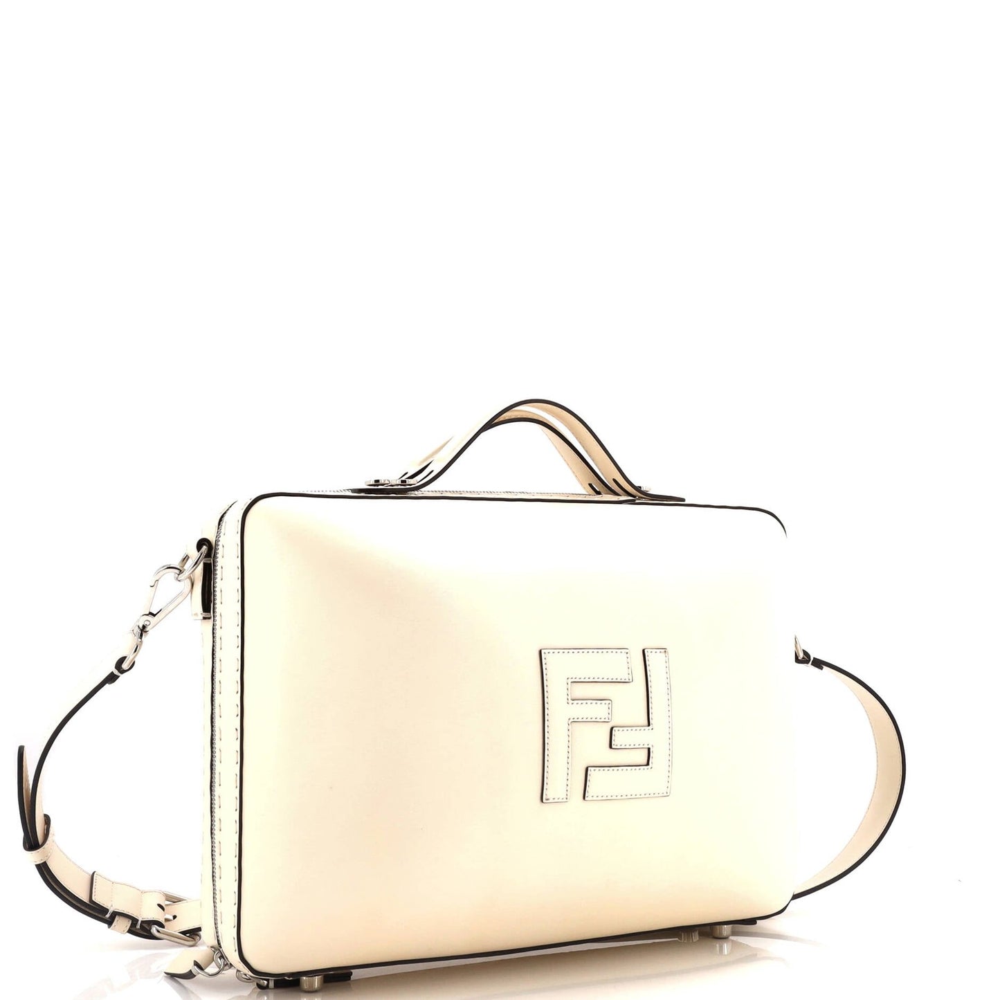 Fendi Ff Logo Suitcase Crossbody Bag Leather Medium