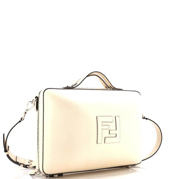 Fendi Ff Logo Suitcase Crossbody Bag Leather Medium