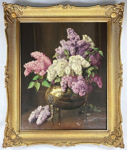 Albert John Sherman (Australian) Original Flower Painting Oil On Board Signed