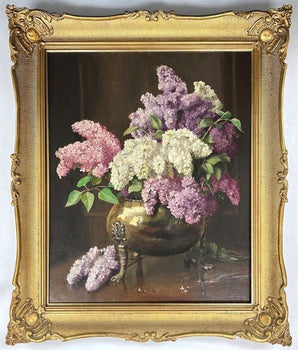 Albert John Sherman (Australian) Original Flower Painting Oil On Board Signed