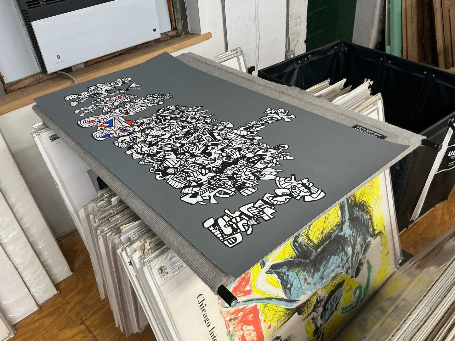 Jean Dubuffet Le Libre Echange " Serigraph Modernism Gray Bla