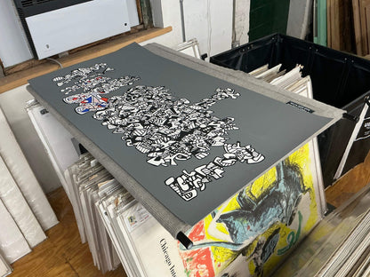 Jean Dubuffet Le Libre Echange " Serigraph Modernism Gray Bla