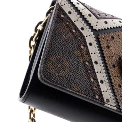 Louis Vuitton Twist Chain Wallet Limited Edition Brogue Reverse Monogram Canvas