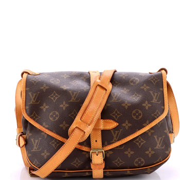 Louis Vuitton Saumur Handbag Monogram Canvas 30