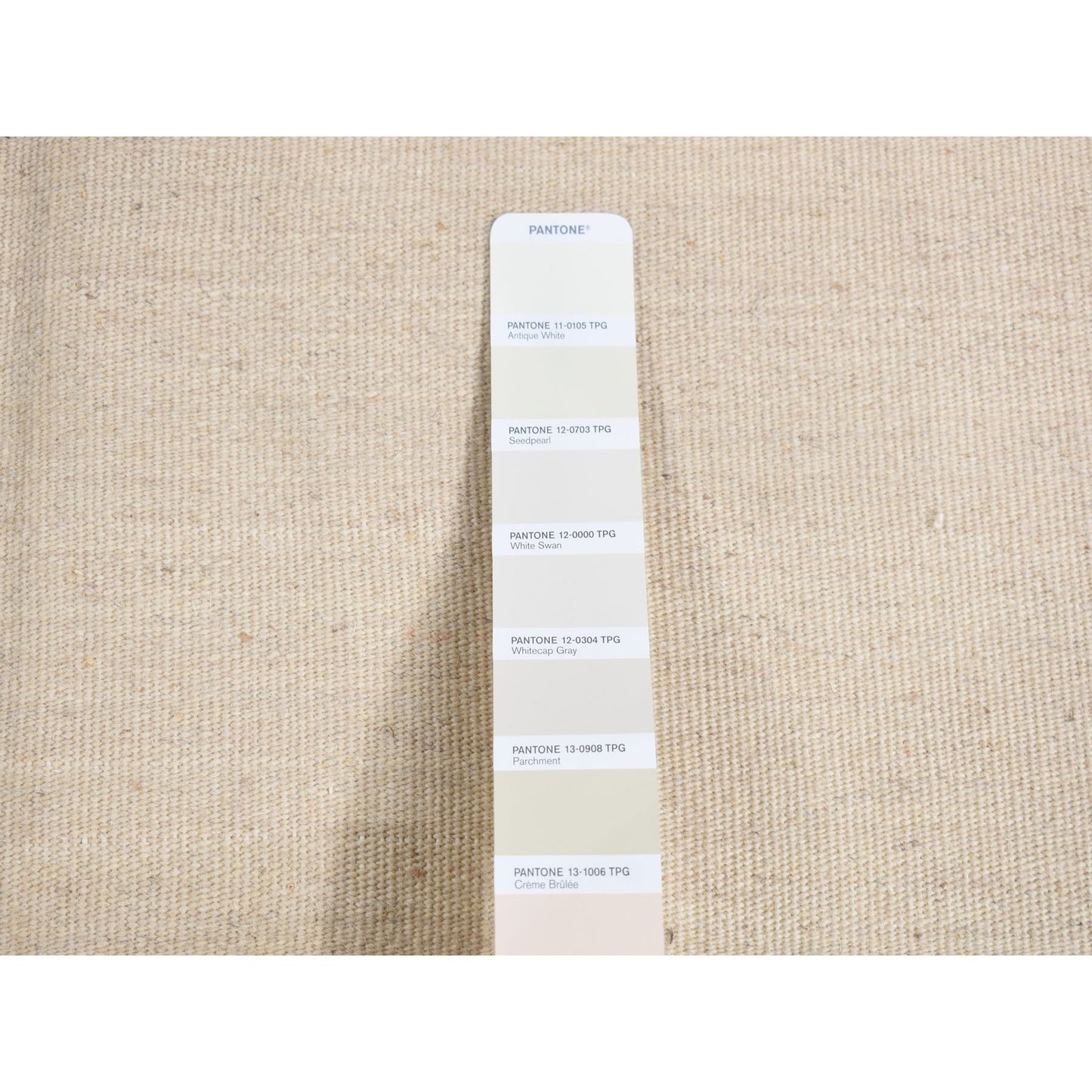 8'X10'2" Ivory 100% Wool Flat Weave Durie Kilim Hand Woven Reversible Rug