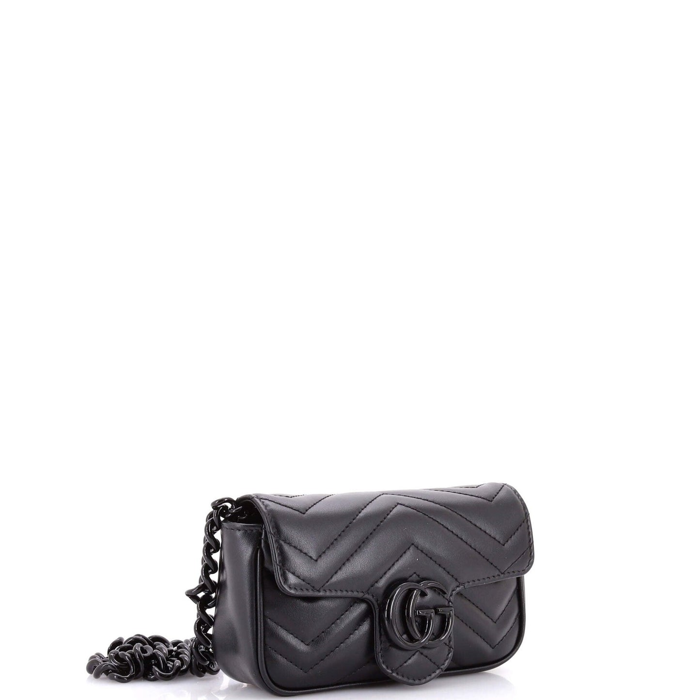 Gucci Gg Marmont Flap Belt Bag Matelasse Leather