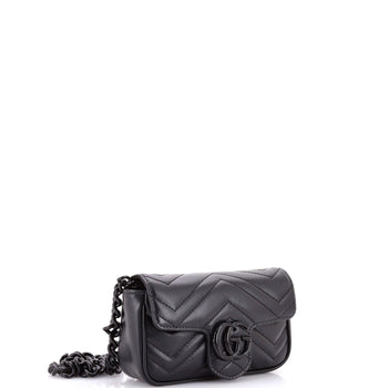 Gucci Gg Marmont Flap Belt Bag Matelasse Leather