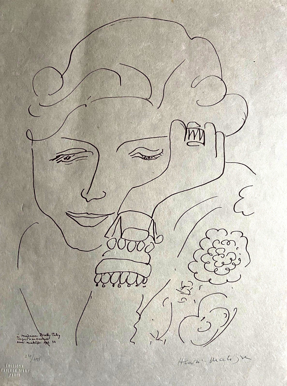 Henri Matisse Lithograph 1960 Coa Hand Signed Hand Numbered