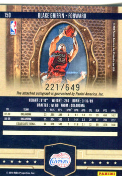 Blake Griffin 2009 Court Kings Autographed Rookie