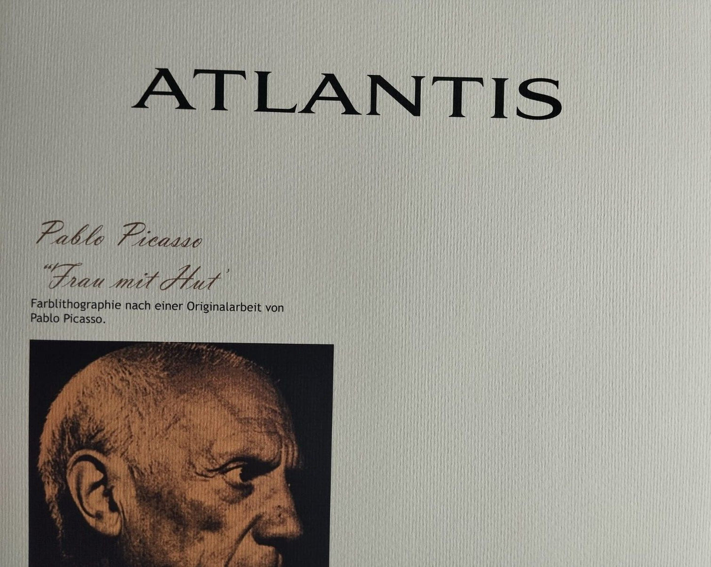 Pablo Picasso Lithograph Coa Signed In Pen/Stamp/Numbered In Pencil Crayon