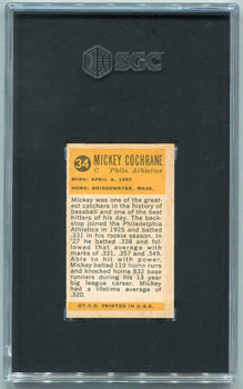 Mickey Cochrane 1963 Bazooka Greats Card #34 Sgc