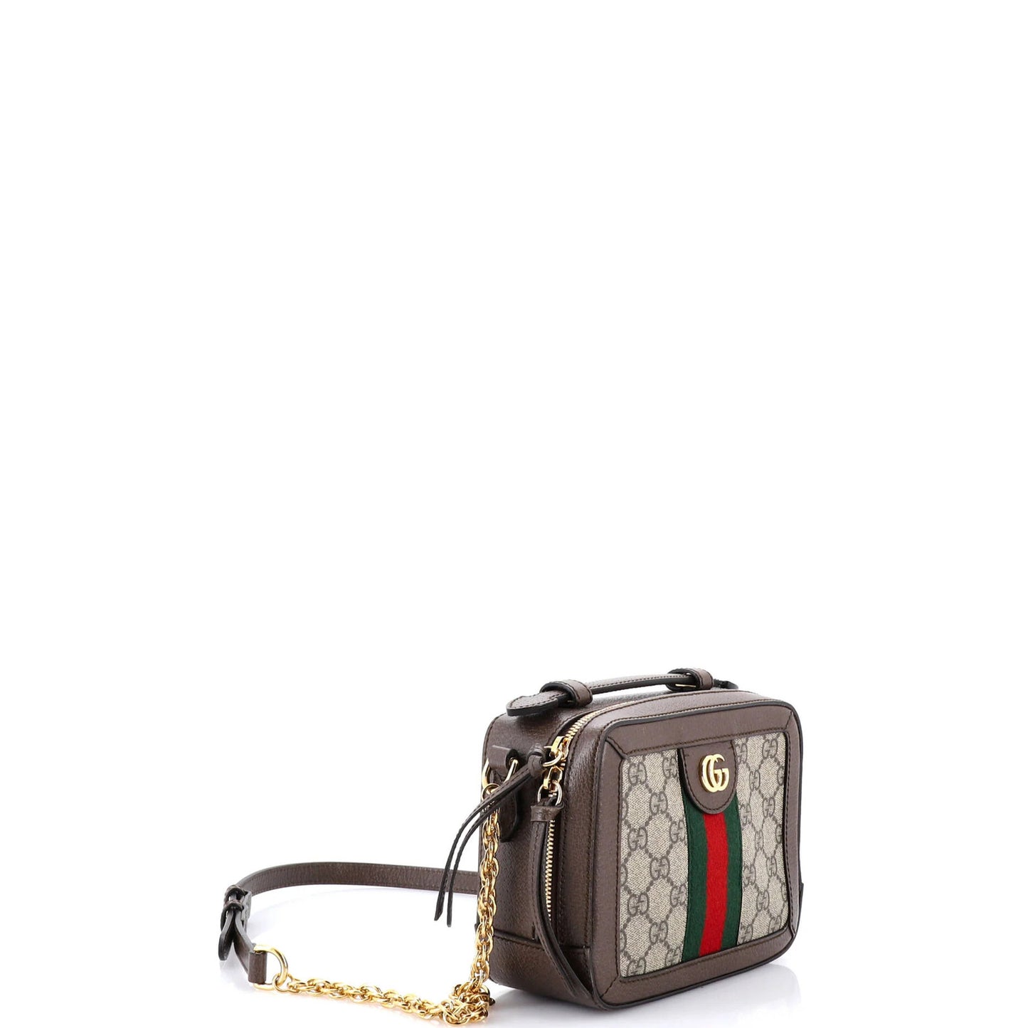 Gucci Ophidia Zip Around Camera Bag Gg Coated Canvas Mini