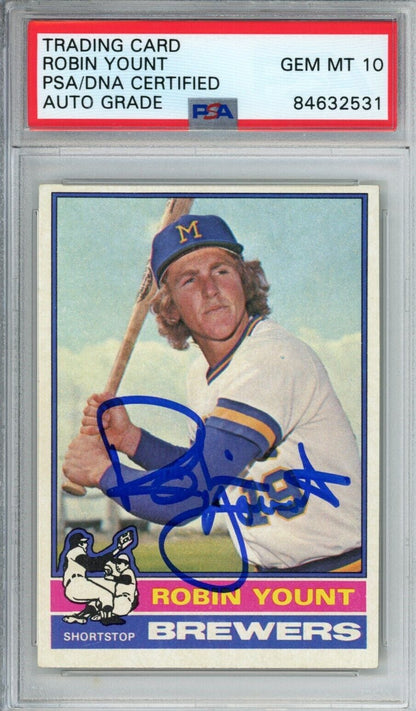 1976 Topps Robin Yount Hof #316 Card Signed