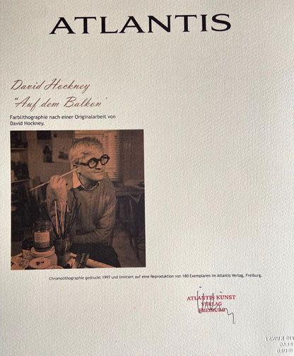 David Hockney Lithograph Coa Signed 180 Limited Numbered Edition