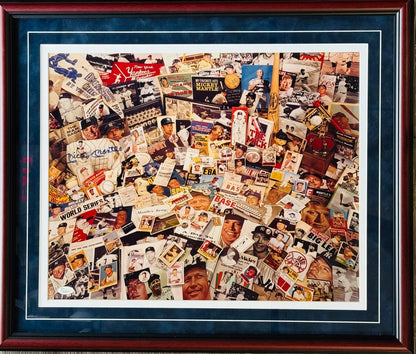 Mickey Mantle Autographed Framed 16X20 Yankees