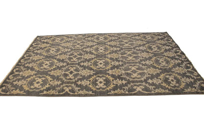Hand-Knotted Transitional Rug Antique-Washed