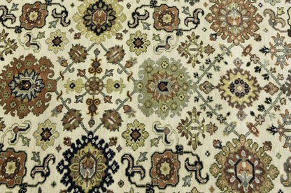 Wool Oriental Rug Geometric Style Carpet Farmho