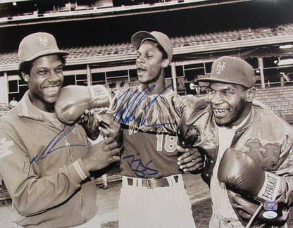 Mike Tyson/Strawberry/Gooden Multi-Signed/Autographed 16X20 B/W Photo Jsa 190800