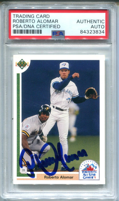 Roberto Alomar Upper Deck 1991 #83F (Psa Authentic) Autographed Card