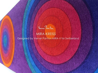Vintage Verner Panton Mira Kreiss Velvet Cloth Large Art Board Mid Century