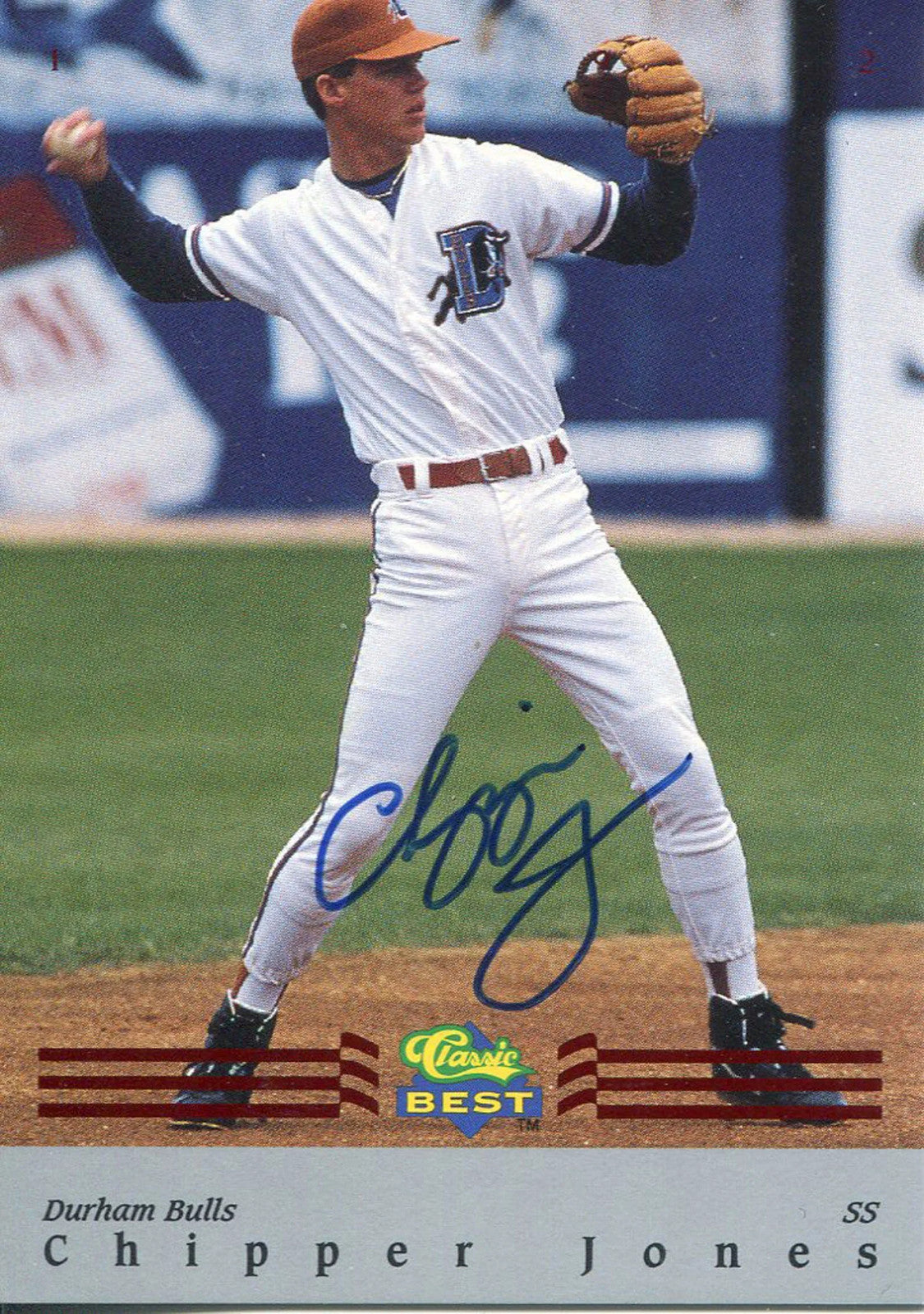 Chipper Jones Autographed 1992 Classic Best Card