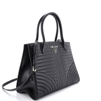 Prada Convertible Open Tote Diagramme Quilted Leather Medium