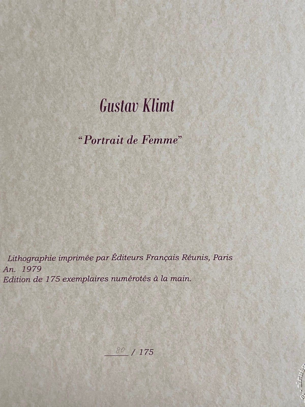 Gustav Klimt Lithograph Coa Numbered Pencil Signed Limited