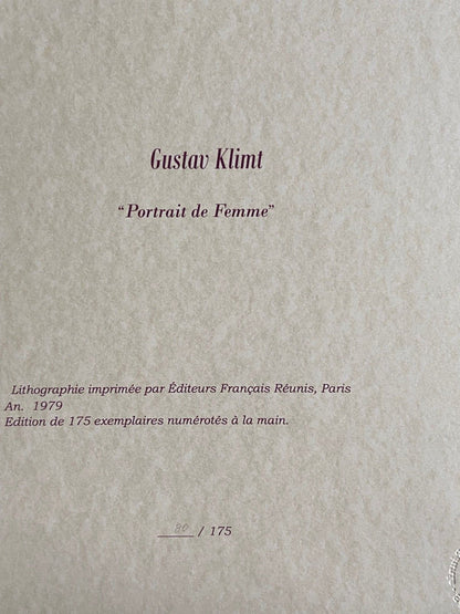 Gustav Klimt Lithograph Coa Numbered Pencil Signed Limited