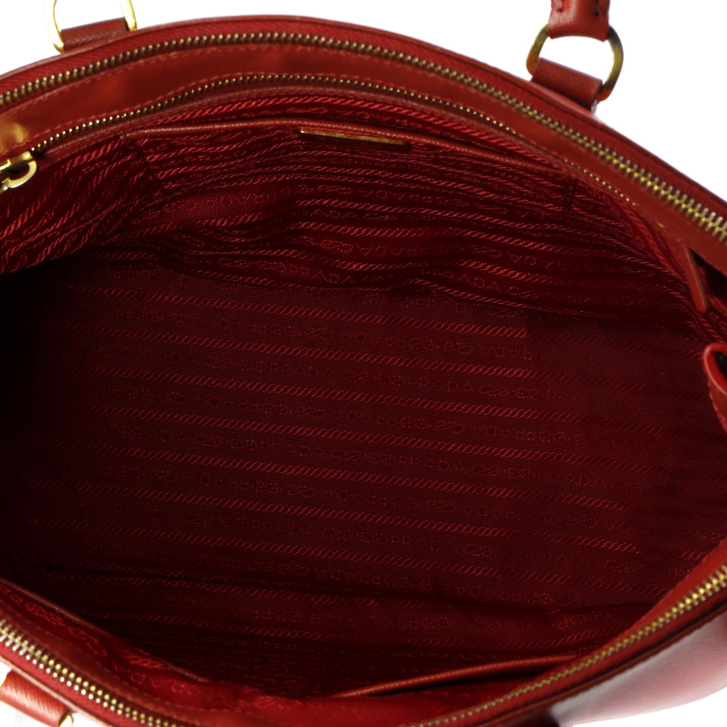 Prada Double Zip Lux Tote Saffiano Leather Large