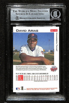 1997 Fleer David Ortiz Hof Signed Rc Card #512 Twins Bas/Beckett 197067