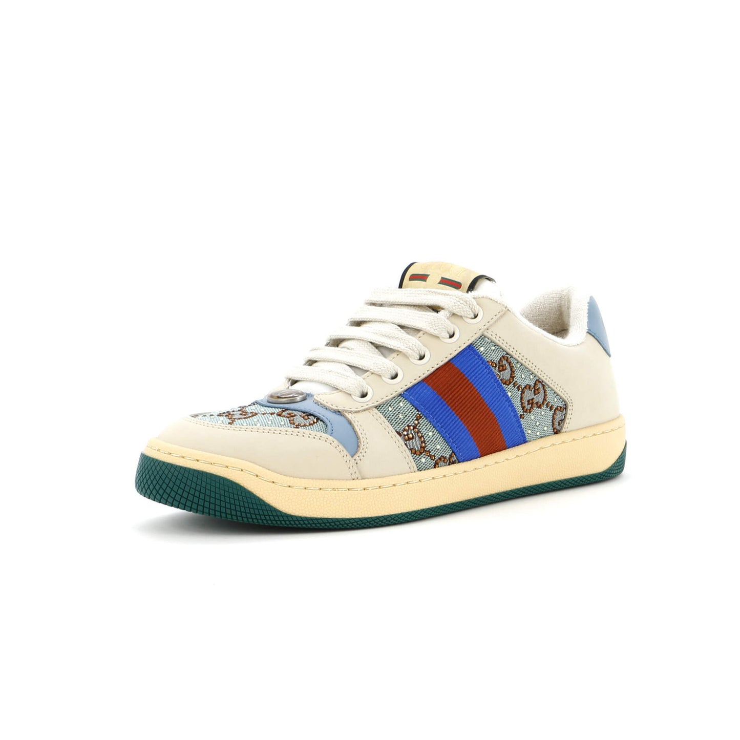 Gucci Screener Sneakers Gg Canvas With Crystals