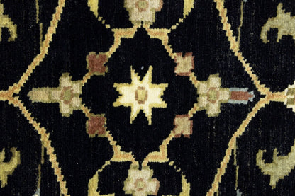 Handmade Black Osh Chobi Peshawar Rug Small