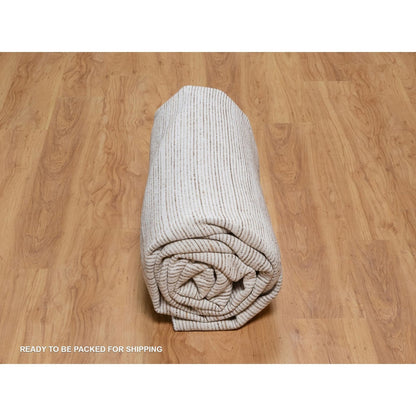 8'1"X10'1" Brown Modern Design Hand Loomed Indoor Outdoor Oriental Rug