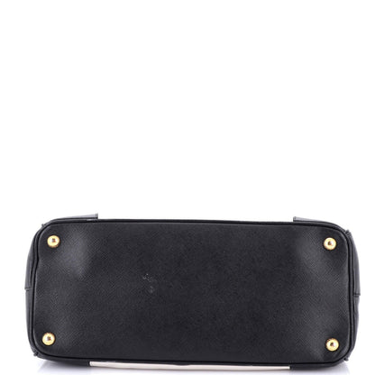 Prada Bicolor Double Zip Lux Tote Saffiano Leather Medium