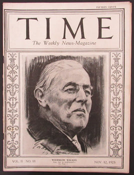 Time Magazine Vol Ii No 11 November 12, 1923 Woodrow Wilson 183261