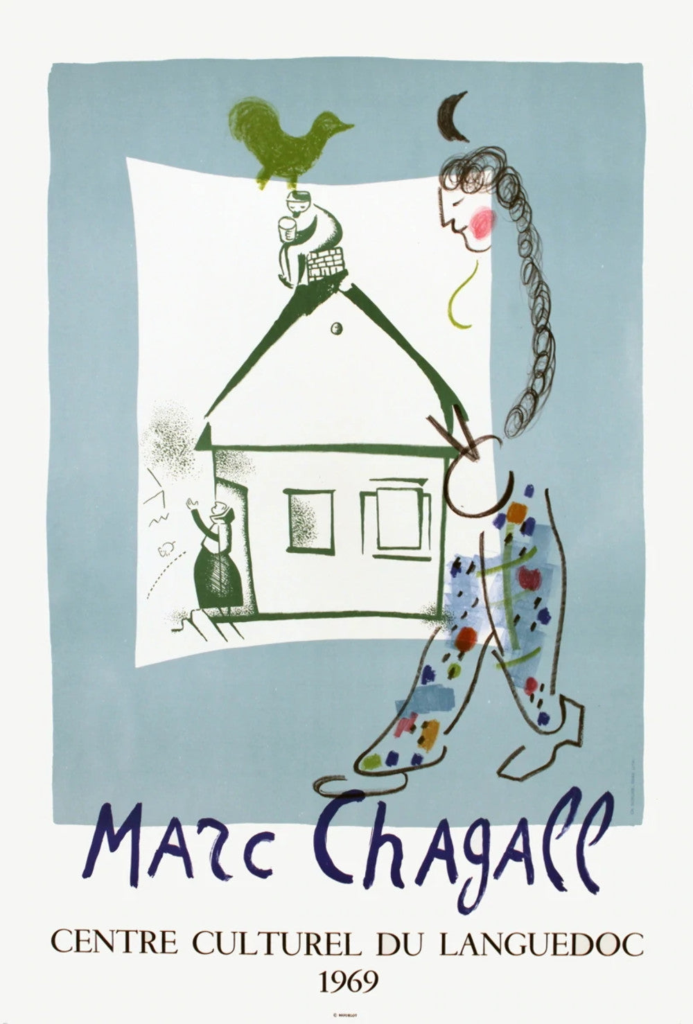 Marc Chagall The House In My Village " Lithograph Modernism Mu
