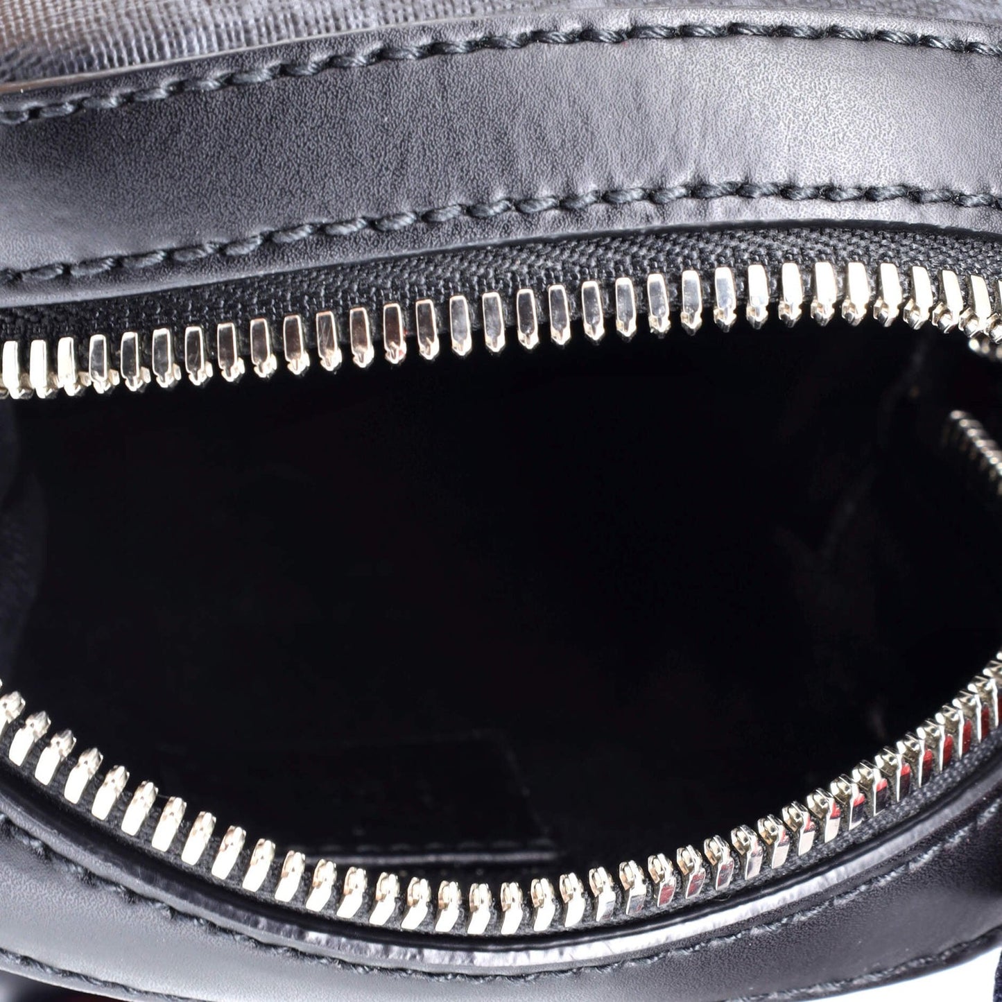 Gucci Web Strap Front Zip Messenger Bag Gg Coated Canvas Mini