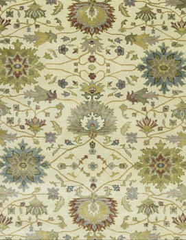 Handmade Osh Chobi Floral Style Peshawar Rug