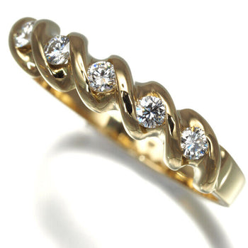 Tiffany&Co. Ring Diamond 5P Twist Us5.25-5.5 18K 750 Yellow Gold