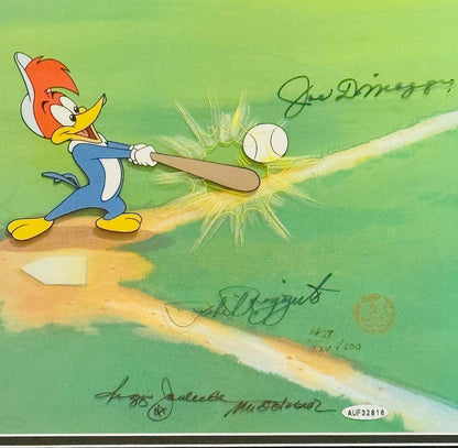 Reggie Jackson Signed "Woody Gets A Hit" Special Edition Cel Apiv / Xxv Upper De