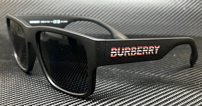 BURBERRY BE4358 346481 Matte Black Grey Polarized