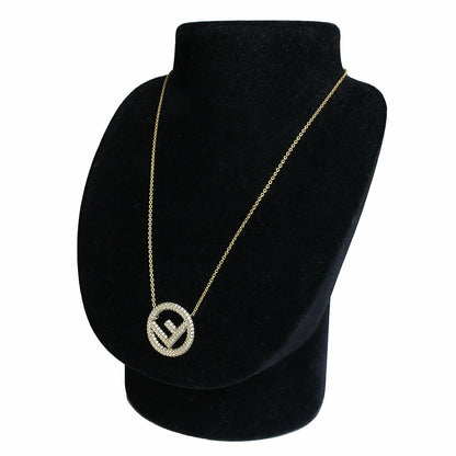 Fendi Circle F Rhinestone Gold 8Ag760