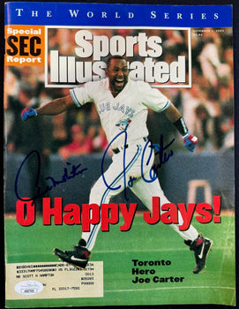 Paul Molitor & Joe Carter Autographed Sports Illustrated Magazine November 1 199