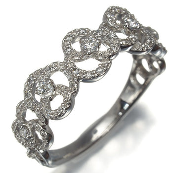 Vendome Ring Diamond 0.20Ct Openwork Flower