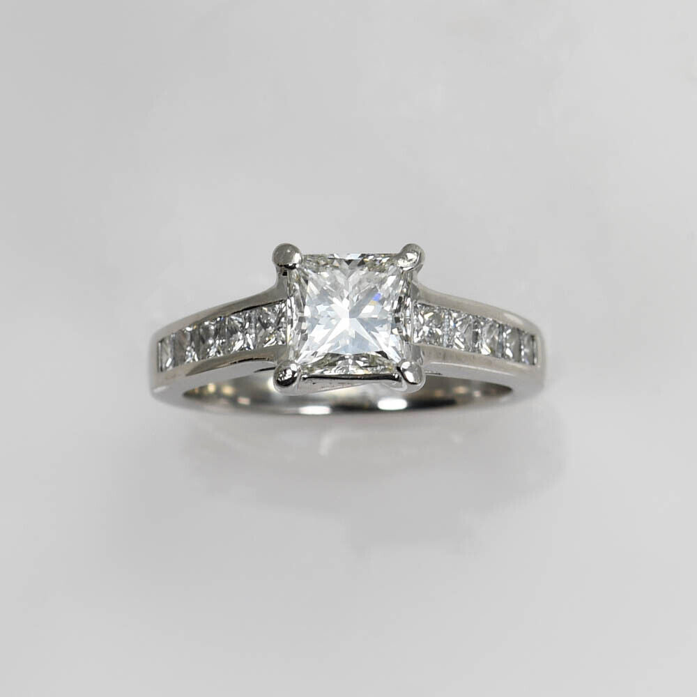Ladies Platinum Diamond Ring, 1.03Ct Gia H/Vsi