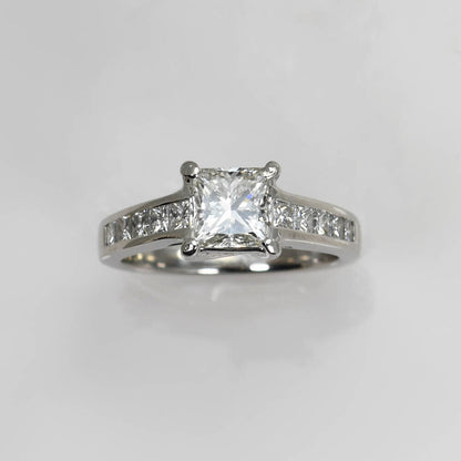 Ladies Platinum Diamond Ring, 1.03Ct Gia H/Vsi