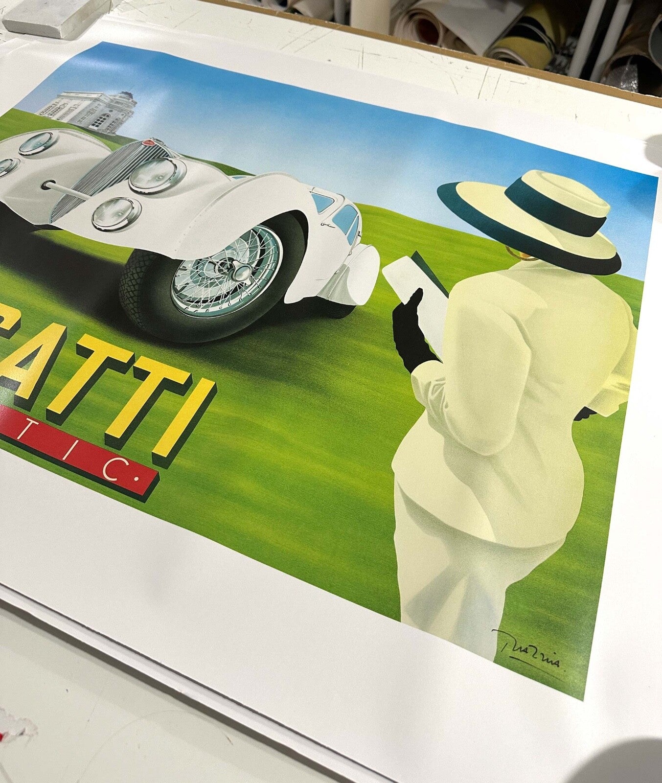 Bugatti Atlantic Razzzia 2006  Poster Original Hand Signed Poster Medium