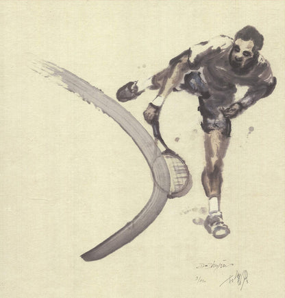 Du Zhenjun Roland Garros French Open Signed " Offset Lithograph 201