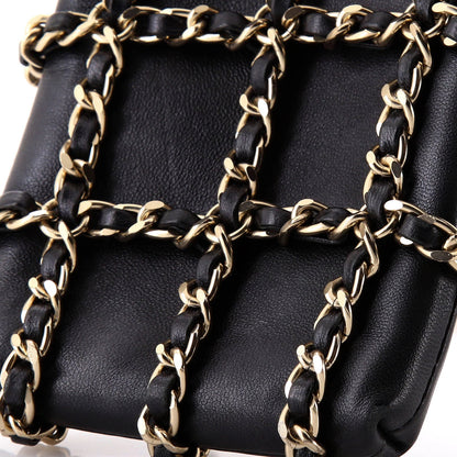 Chanel Tech Me Out Clutch With Chain Lambskin