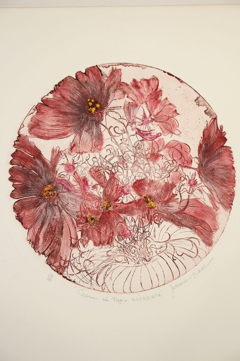 Numbered Joanne Isaac Cosmos in Tapio Wirkkala Etching Framed Signed Editon
